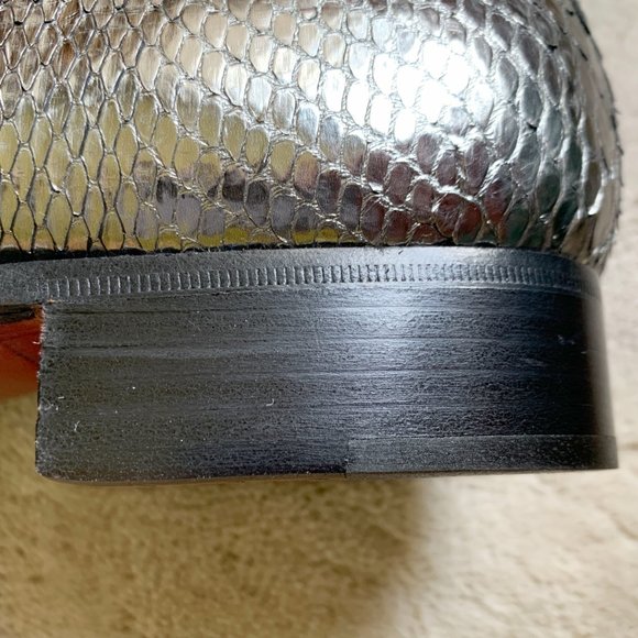 NIB JEAN-MICHEL CAZABAT ‘BOWIE’ Silver PYTHON Zip ANKLE BOOTS Size 41 EUR | 8 US - Picture 14 of 16